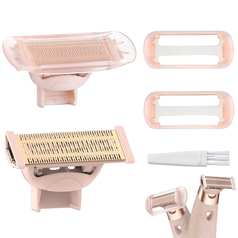 BECHY Razor Replacement Heads Compatible with Flawless Nu Razor,Body Replacement Heads for Finishing Touch Flawless Razor for Women,Hair Remover Replacement Head with Covers,Rose Gold Pack of 2. - Image 1